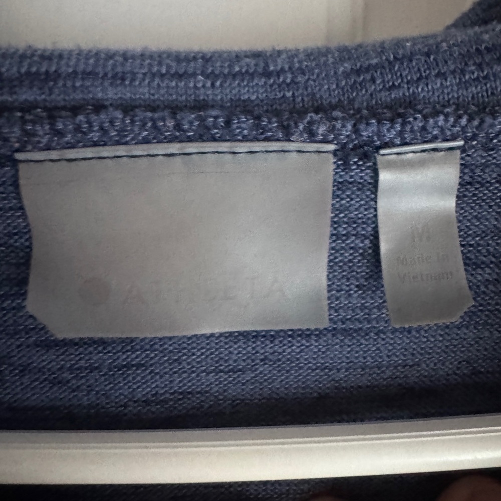 Athleta Blue Knit Top with Hood - Picture 6 of 9